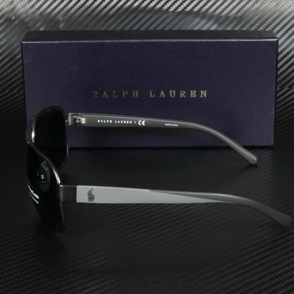 NEW Ralph Lauren Gunmetal Men's Sunglasses w/ box